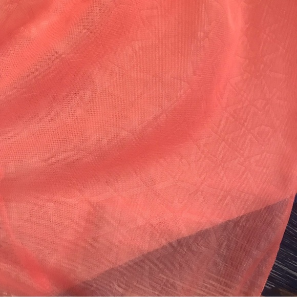 Lularoe Monroe Pink royal blue Fringed sheer patterned coral cover up new NWT - Picture 4 of 8